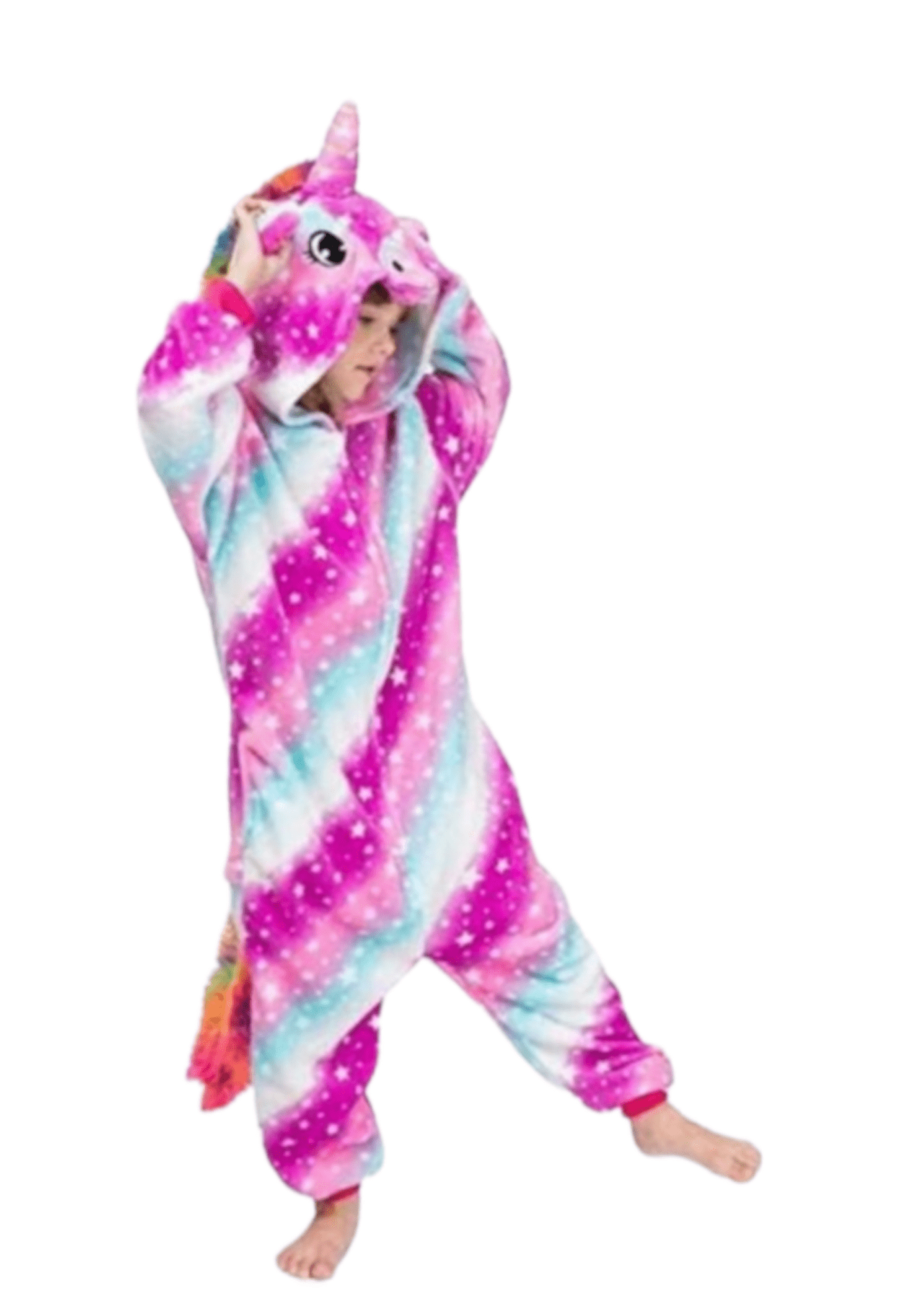 Pijama Enterito Polar Niña Unicornio Estrella -4