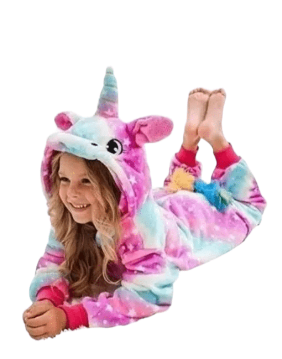 Pijama Enterito Polar Niña Unicornio Estrella -3