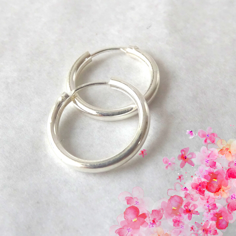 Aros De Plata 925 Argollas 14 mm - MABELITA-2