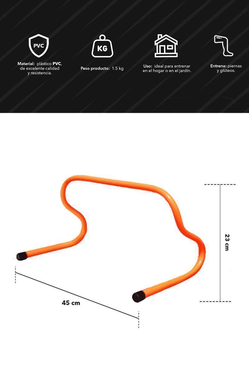 Set Vallas Agilidad 23cm Entrenamiento Naranjo-2