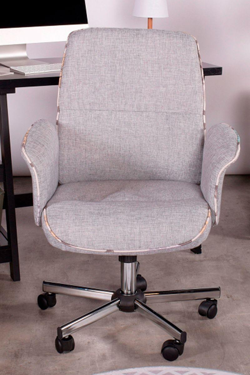 Silla Oficina Acolchada Altura Regulable y Ruedas-5