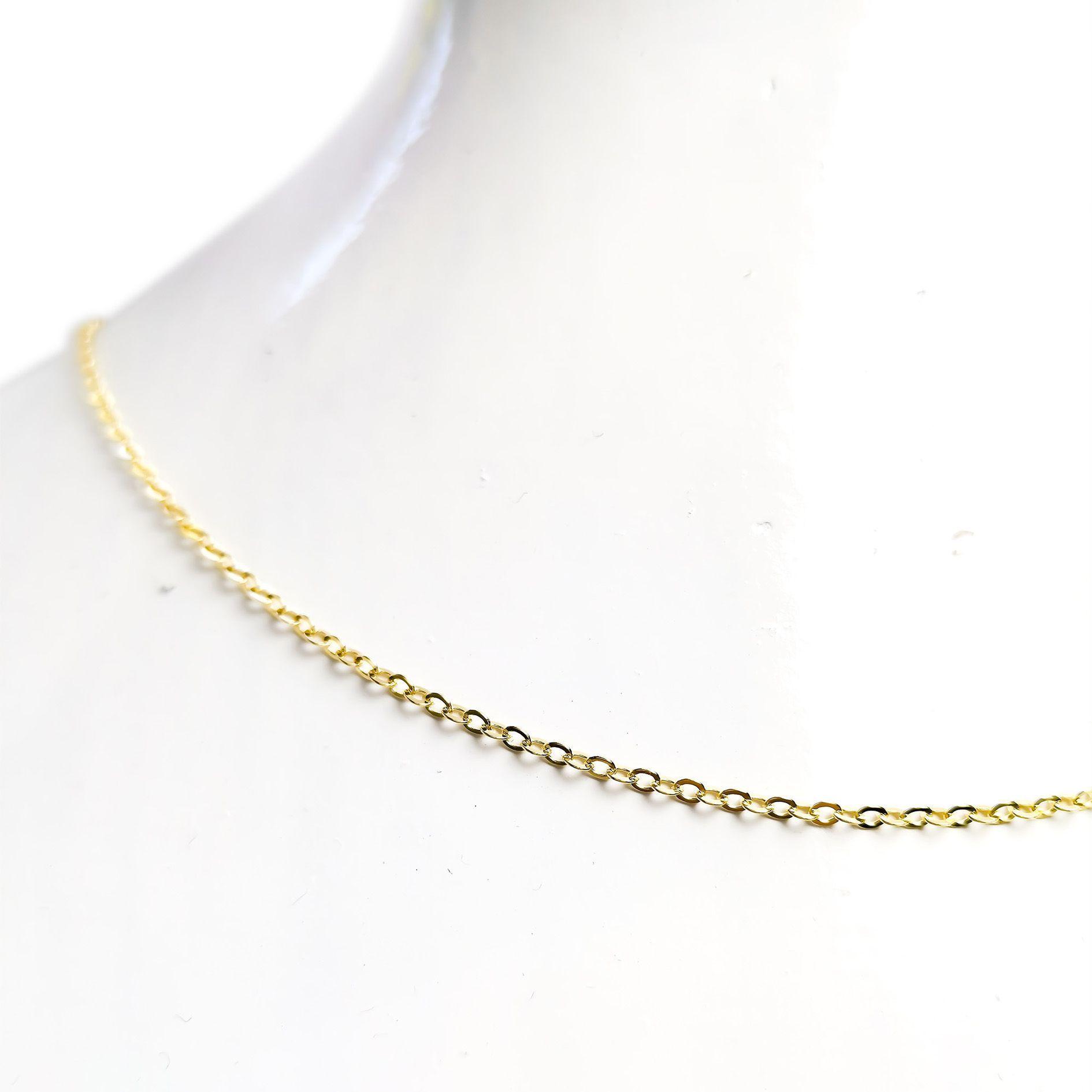 Cadena Espejo Eslabón 40cm Enchapado Oro 18K-1