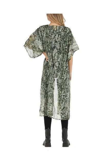 Kimono Fiesta Verde Organic Nature Reptil Humana-1