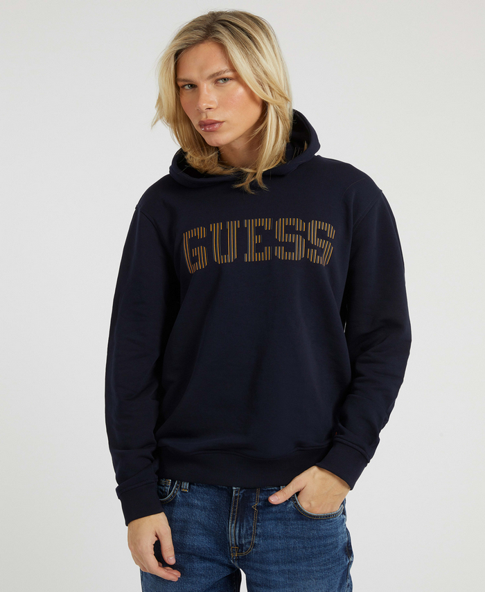 Poleron Guess Beau Hoodie Fleece G7V2 AZUL-1