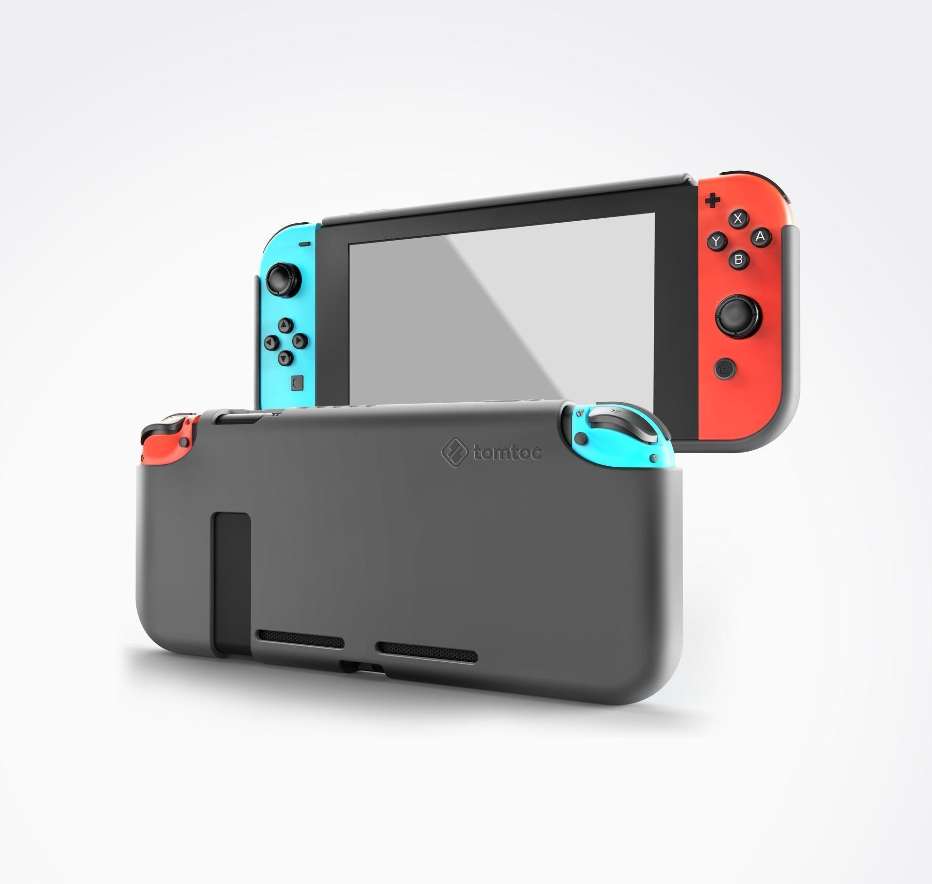 Tomtoc - Caracasa De Silicona Para Nintendo Switch- Gris-1