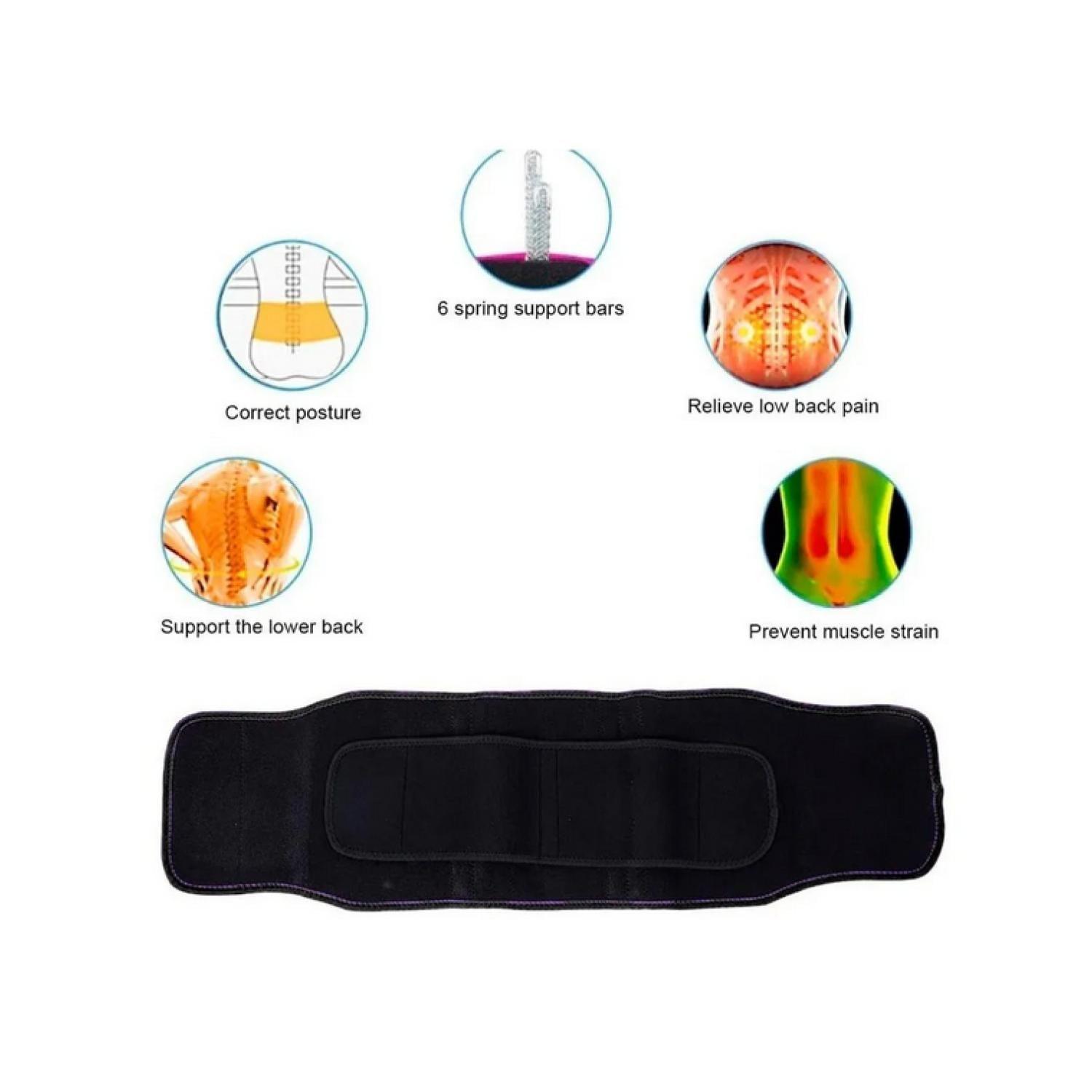 Faja Cinturon Ajustable Reductor Lumbar Mujer Hombre Fitness XL-1