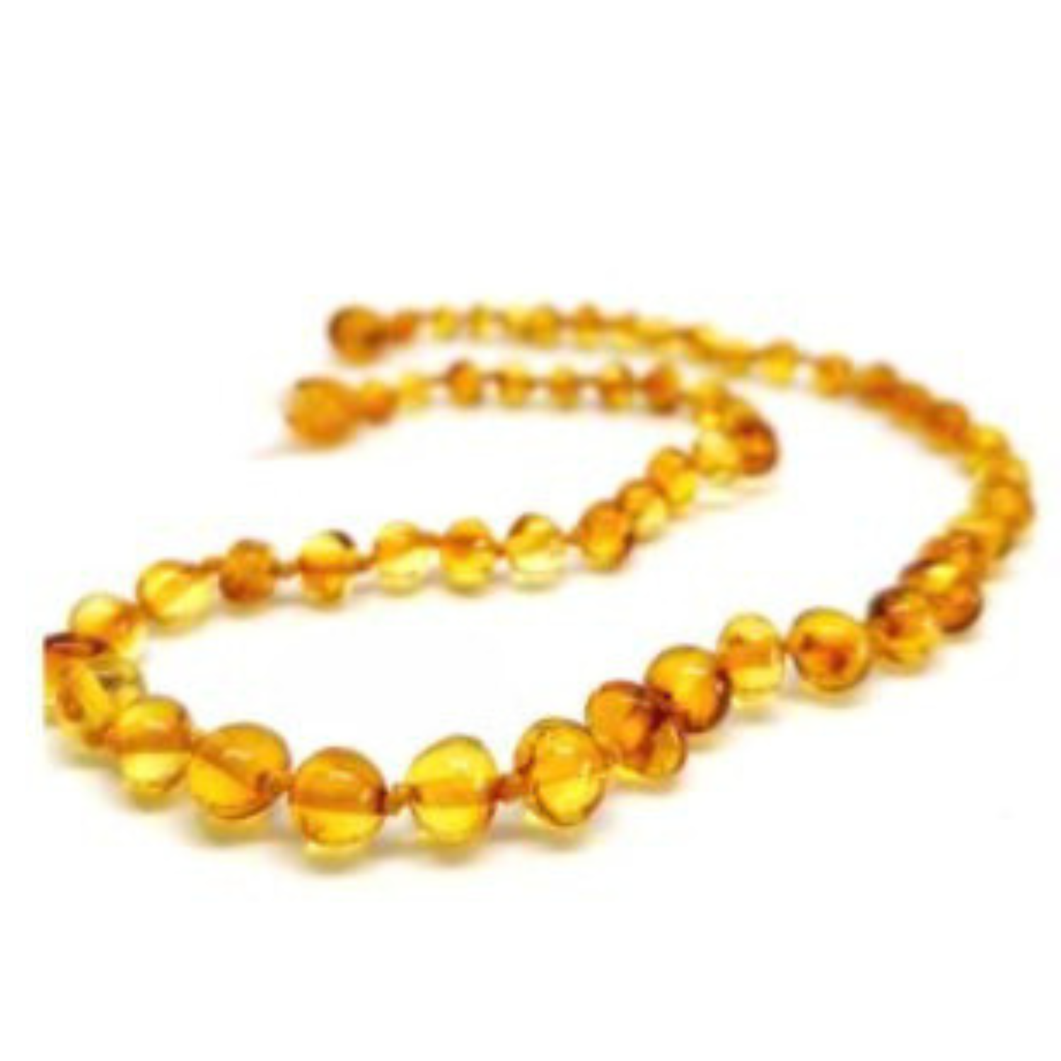 Collar bebé ámbar miel-0