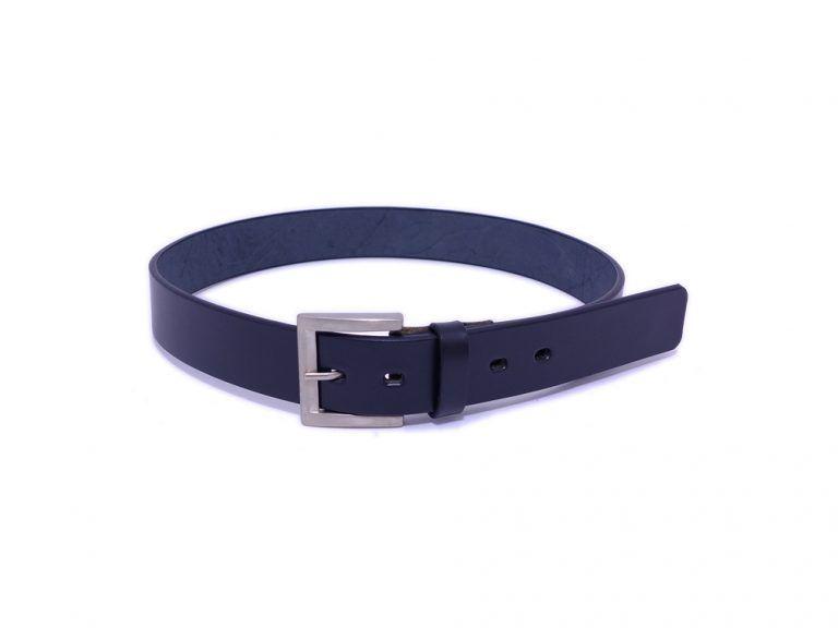 CINTURÓN CUERO NEGRO LISO-0