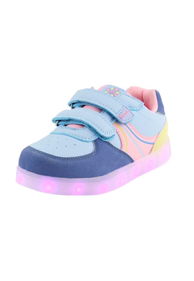 Zapatilla led velcros powerlight caminar niña 948-1
