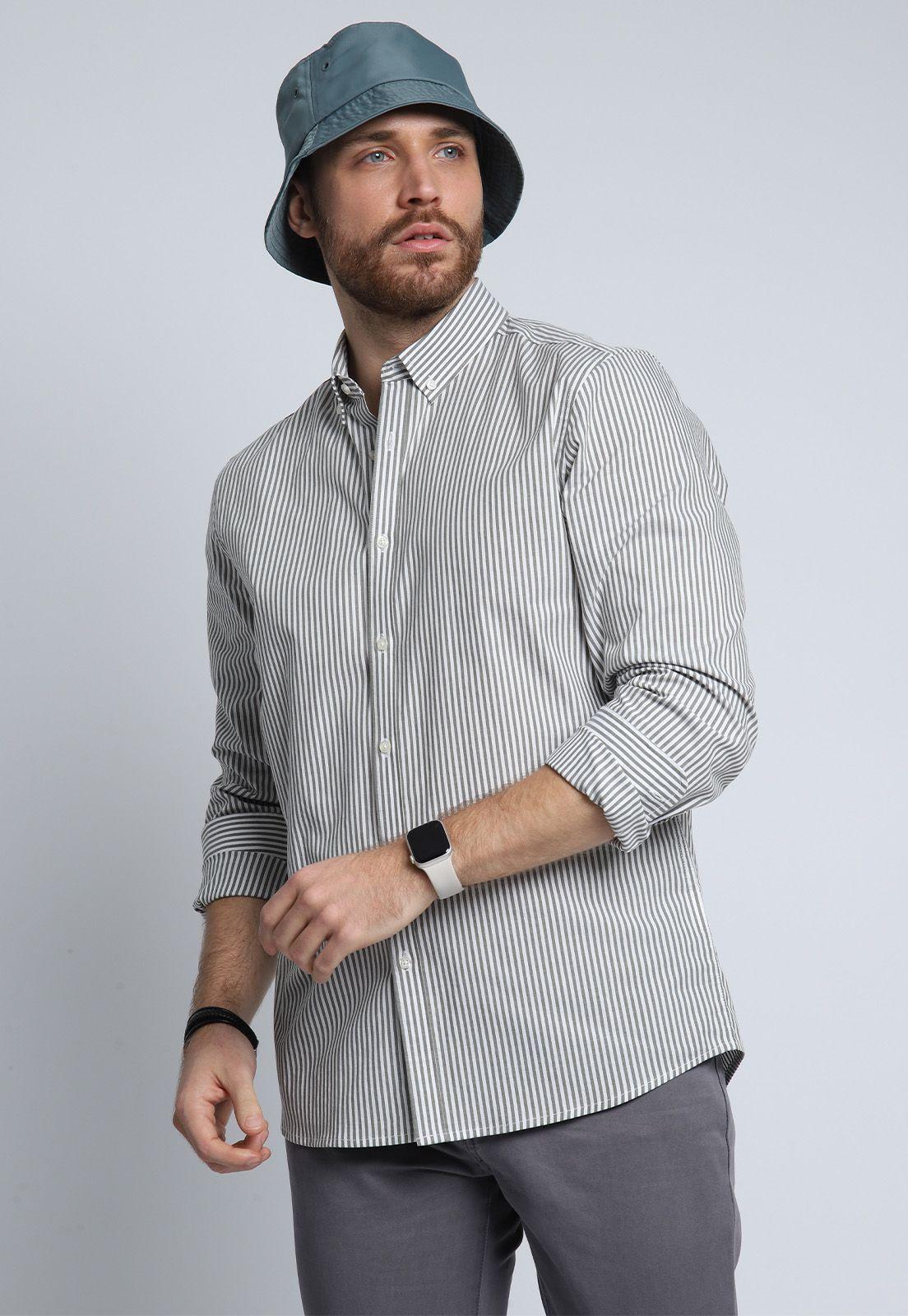 Camisa Oxford A Rayas Arrow-0