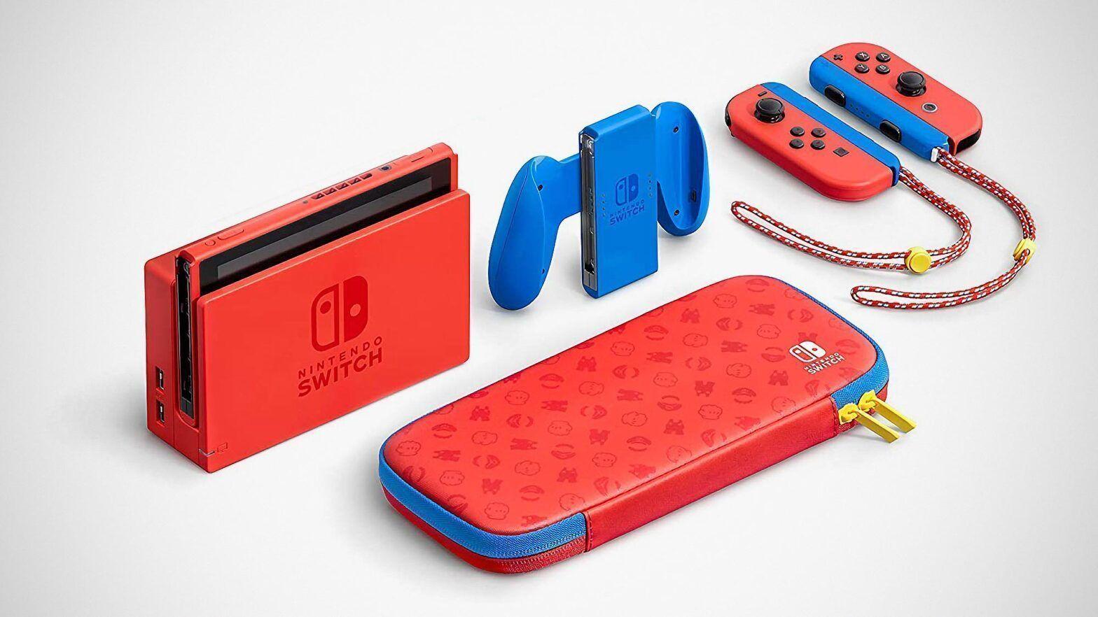 Nintendo Switch 32gb Edición Mario Rojo Y Azul-0
