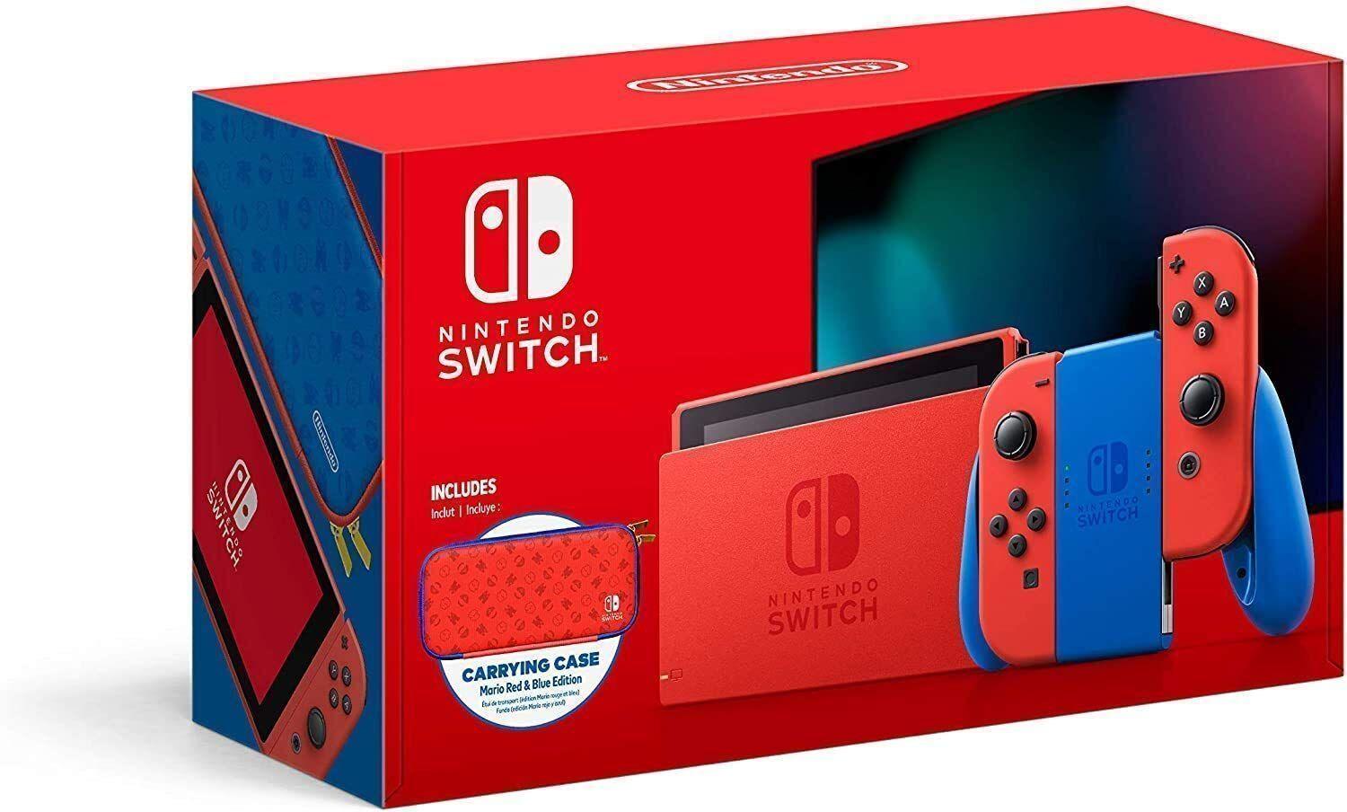 Nintendo Switch 32gb Edición Mario Rojo Y Azul-1