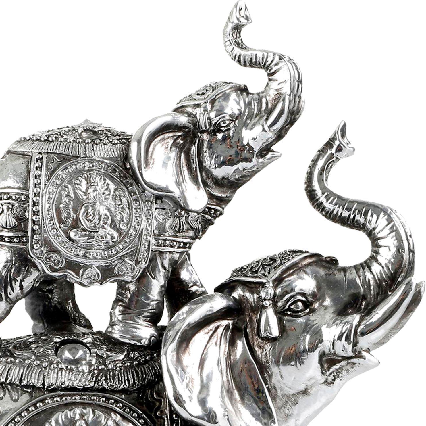 Figura Decorativa Elefantes Jaipur Doble-2