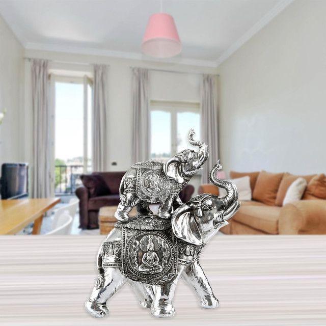 Figura Decorativa Elefantes Jaipur Doble-3