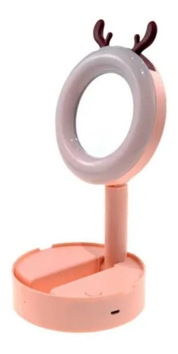 Espejo Con Luz Led Maquillaje Plegable + Aumento X10-0