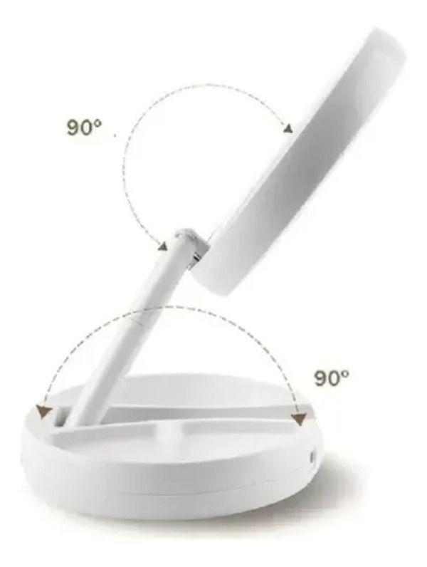 Espejo Con Luz Led Maquillaje Plegable + Aumento X10-1