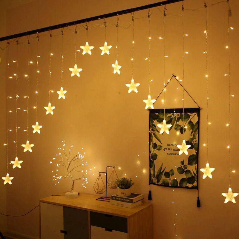 Cortina De Luces  Estrella en Piramide-5