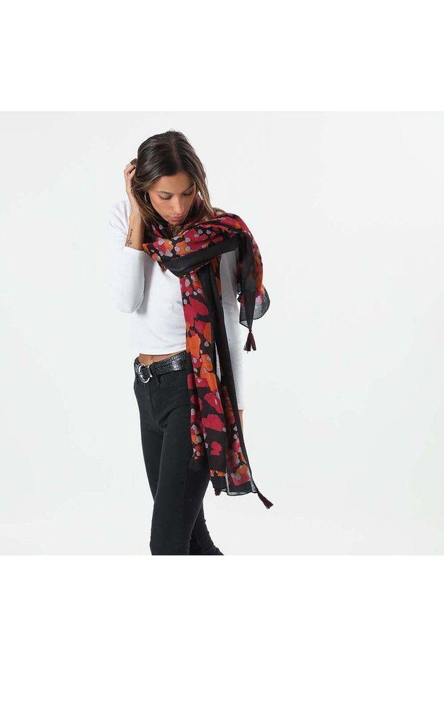Pañuelo Estampado Negro Mia i-D-1