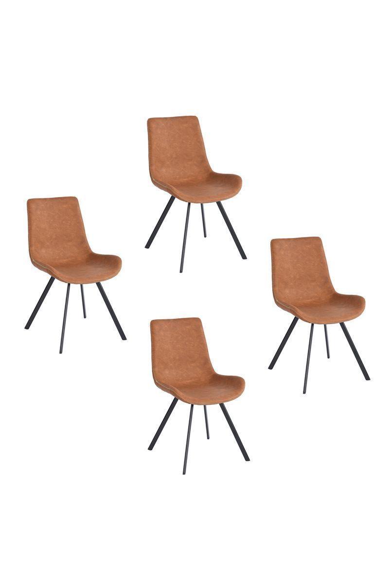 Pack 4 Sillas de Comedor Charly II Café-0