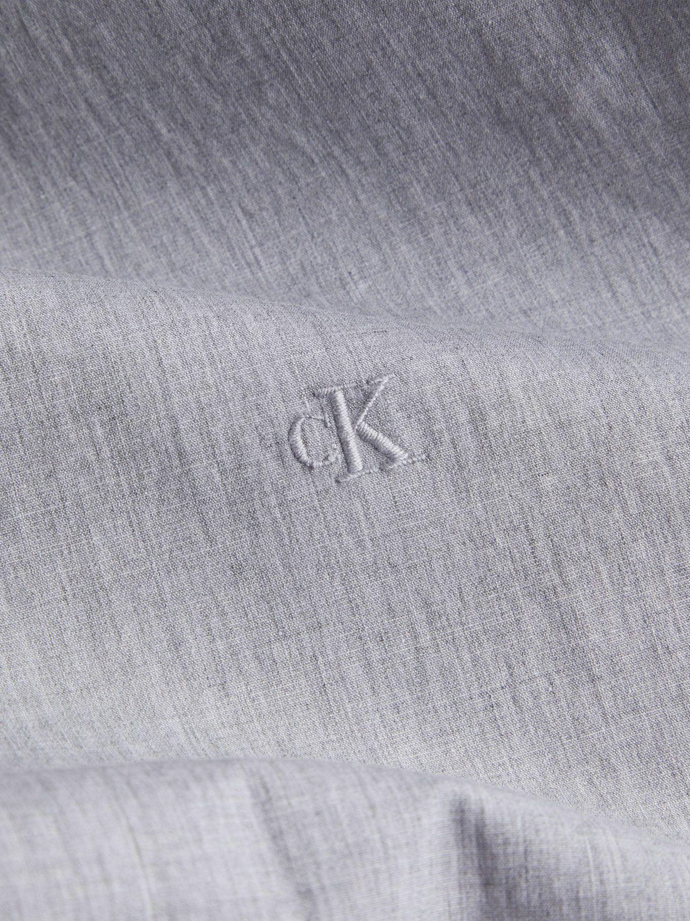 Camisa Washed Dobby Slim Gris Claro Calvin Klein-5