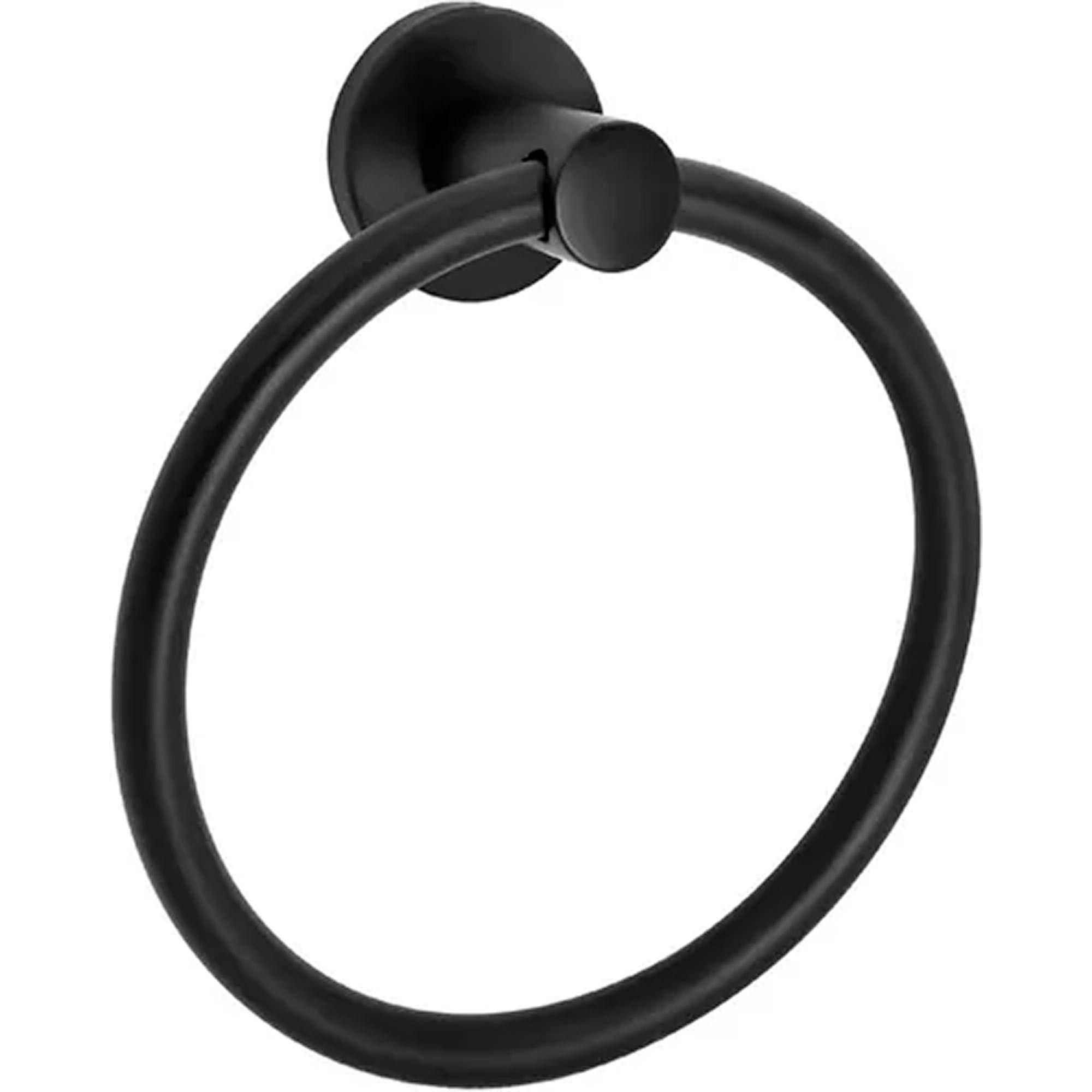 Toallero Circular De Aluminio Negro-0