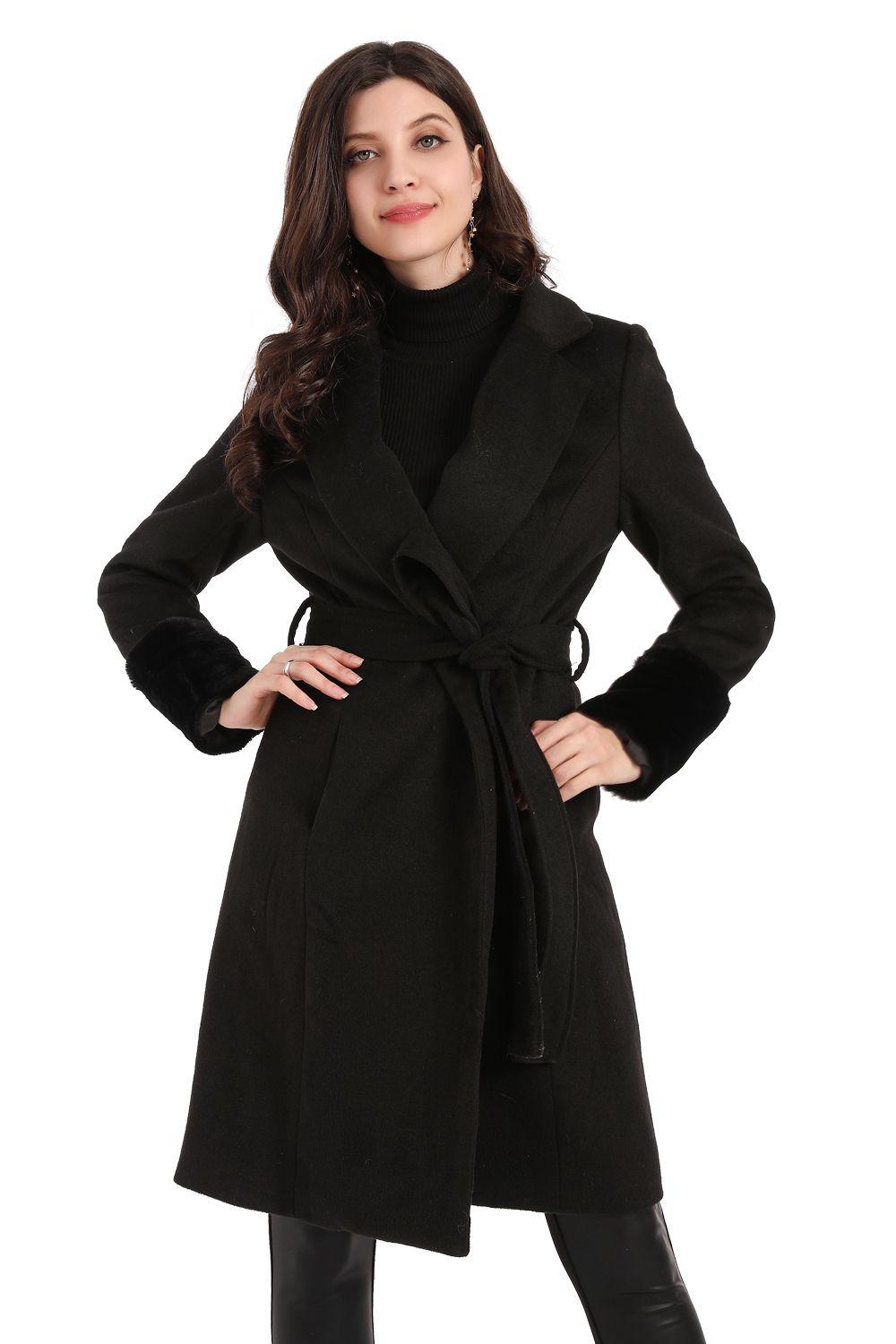Abrigo Manga Peluda Negro Nicopoly-1