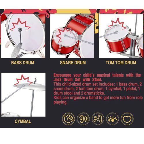 BATERIA GRANDE DE JUGUETE DE 5 TAMBORES-4