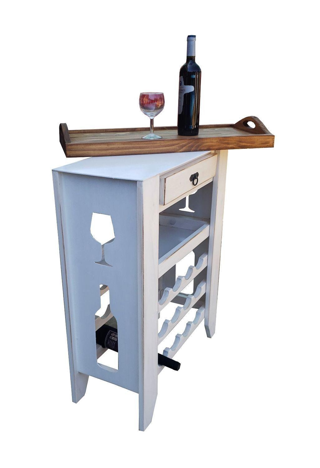 Mesa cava blanca con cubierta café desmontable-2