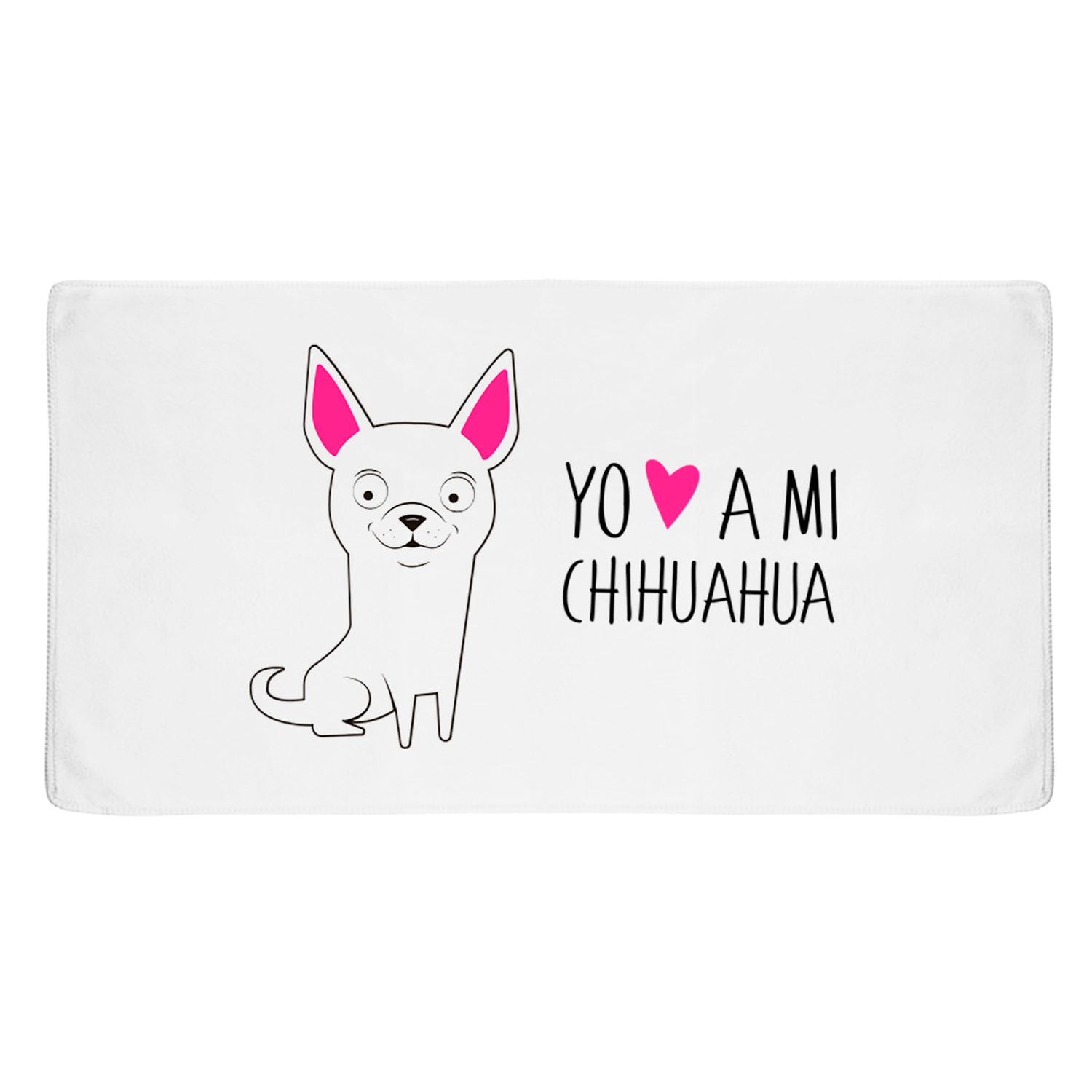 Toalla Deportiva de mano - Microfibra - Chihuahua blanco-2
