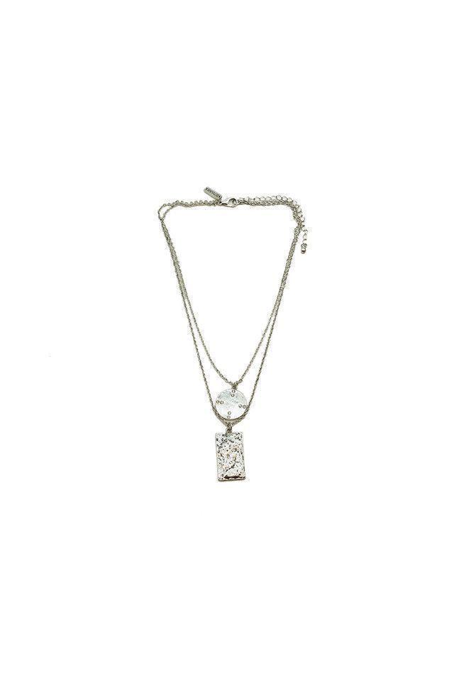 Collar Corto Plateado Black Nitro Lunar Humana-0