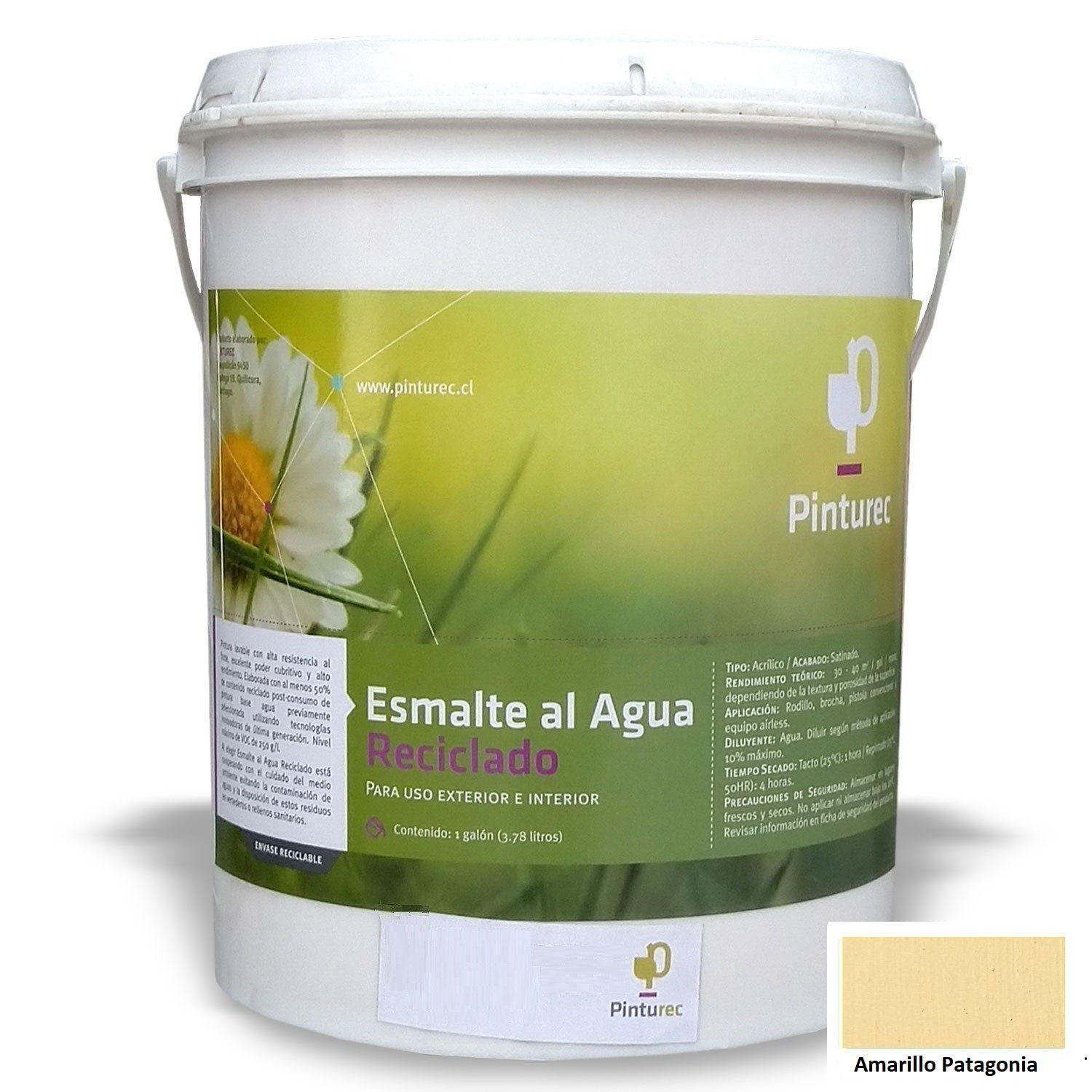 Esmalte al Agua Pinturec Satinado Amarillo Patagonia 1G-0