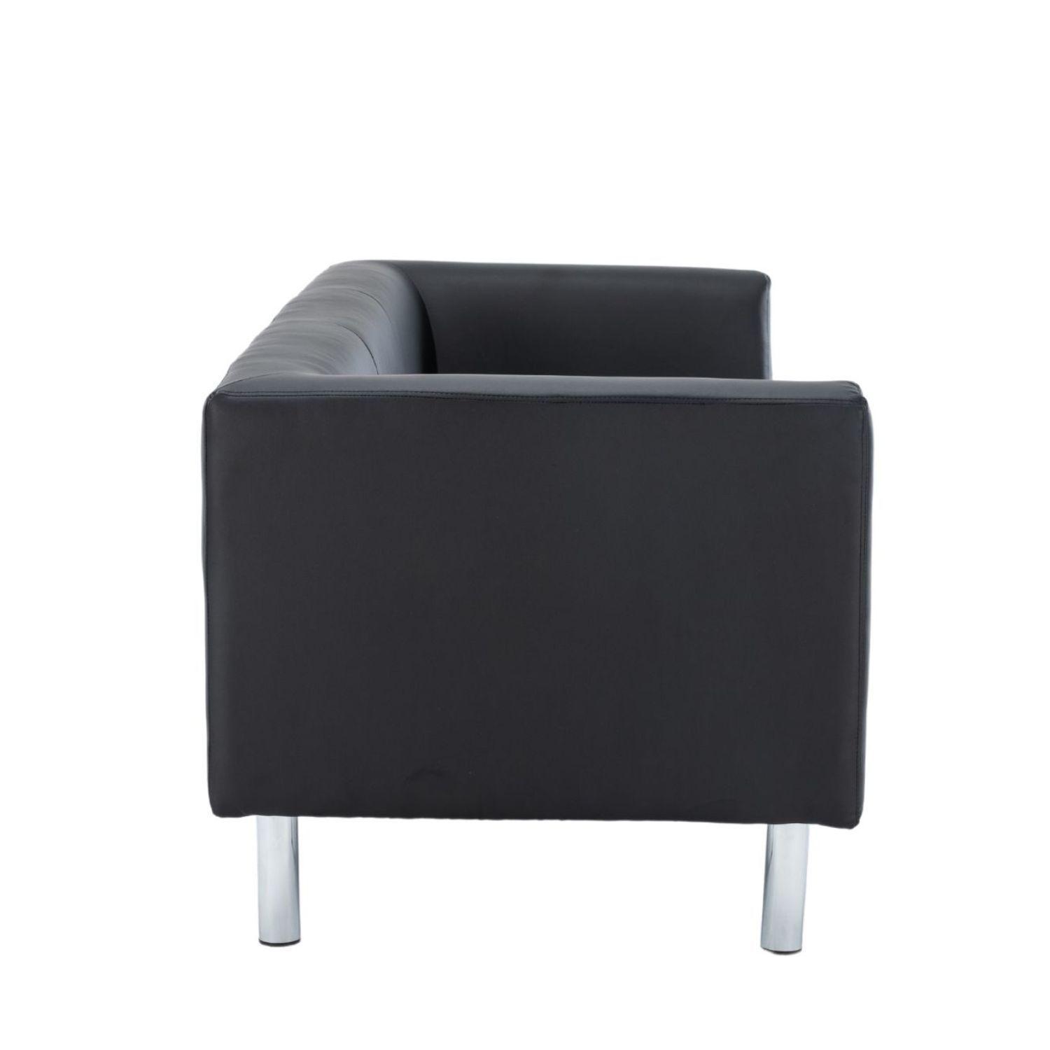 Sofá 3 Cuerpo Boss Desing PU Negro -2