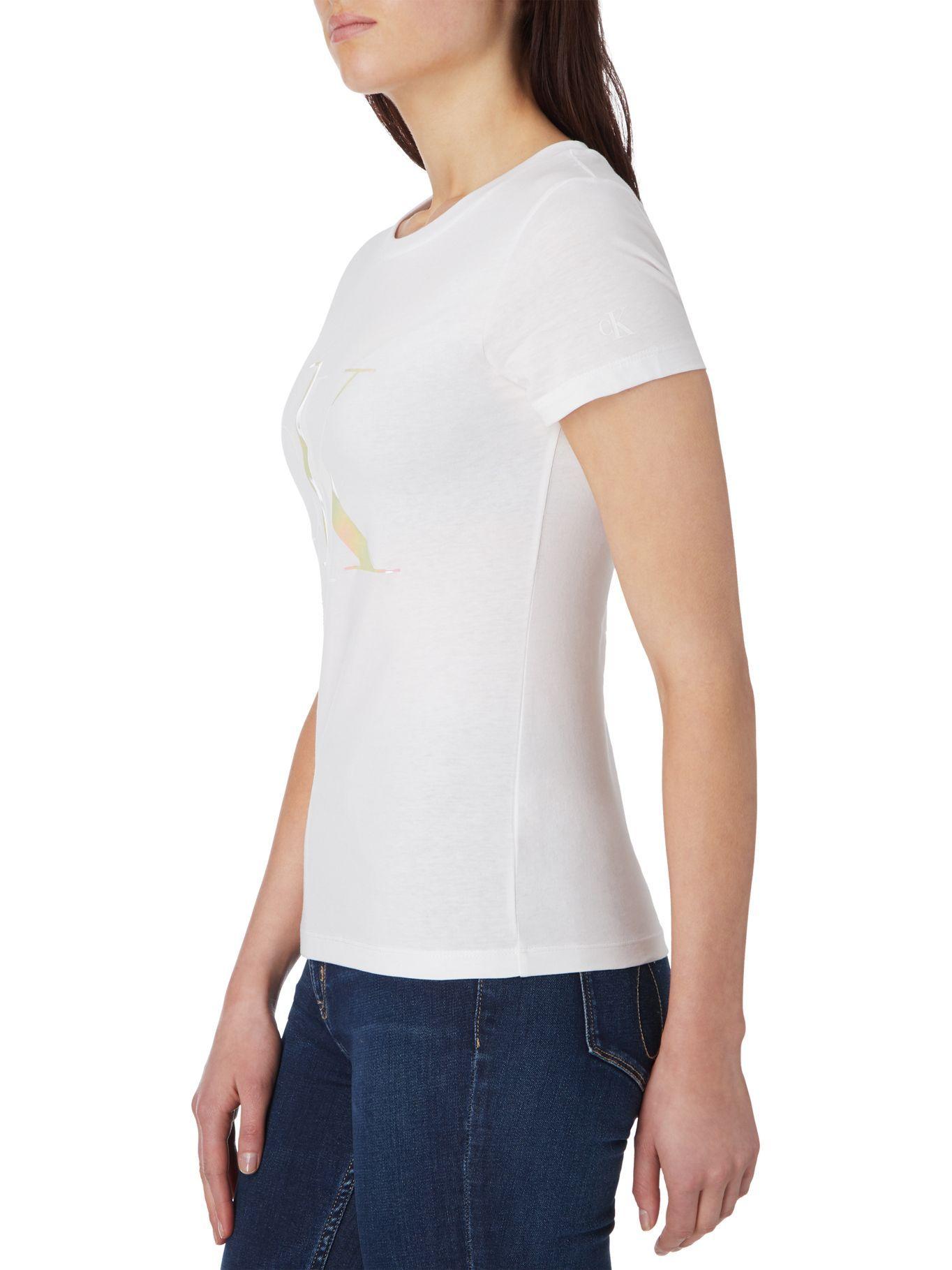 Polera Distorted Blanco Calvin Klein-2