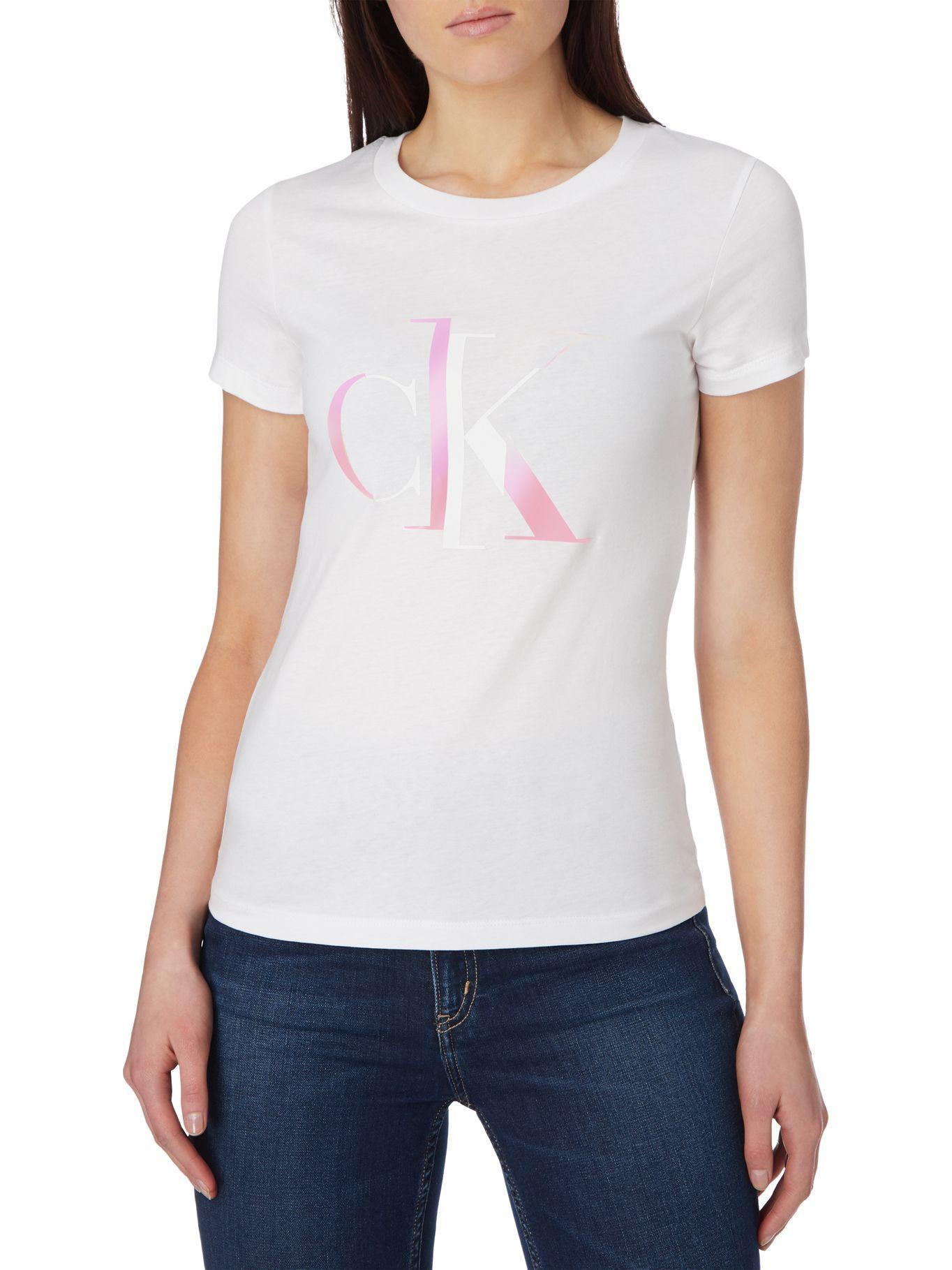 Polera Distorted Blanco Calvin Klein-0