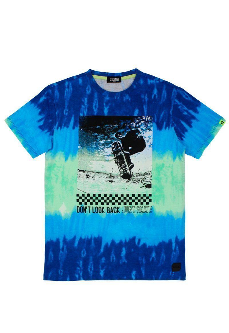 Polera Teens Niño M/C Tie Dye Game Scape Like It-0