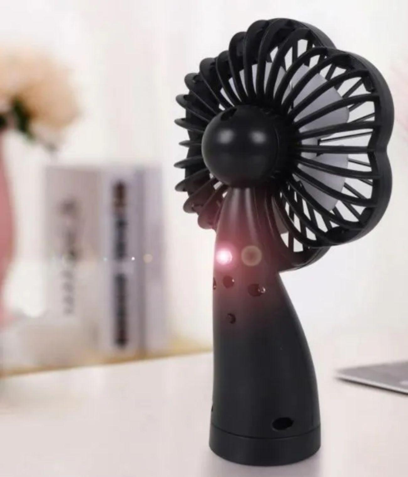 Ventilador De Mano Portatil Con Luz Mini-1