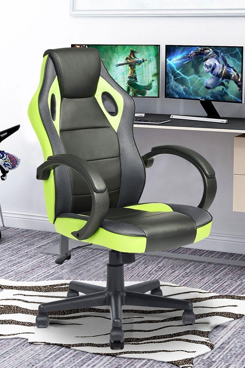 Silla Gamer Pu Ergonómica Escritorio Tunney Verde-39