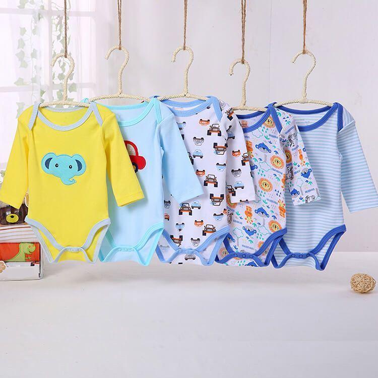 Bodys Manga Larga bebes (set de 5) niño-3