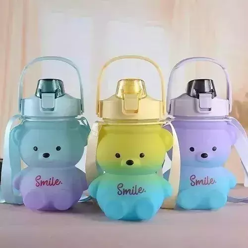 Botella Motivacional Agua Grande Oso Kawai Capacidad 1400ml-4