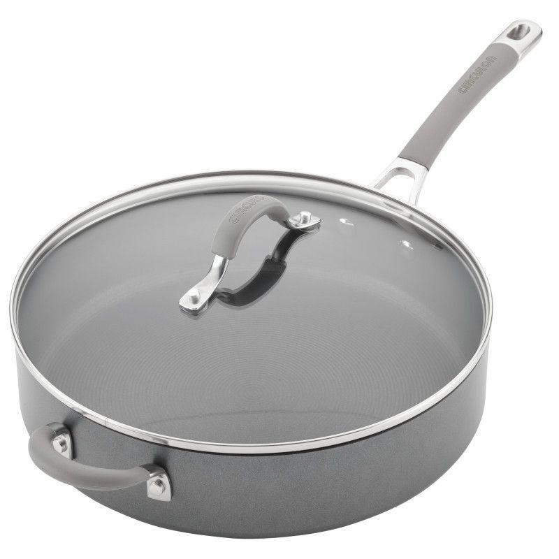 Sarten Grande 4,73 L Tapa Vidrio Aluminio Anodizado Circulon-3