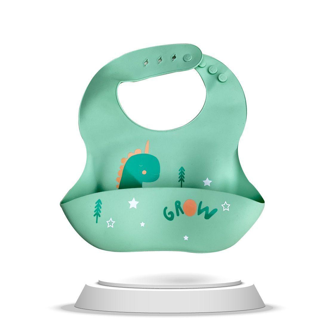 Babero Silicona Infantil Dino-0
