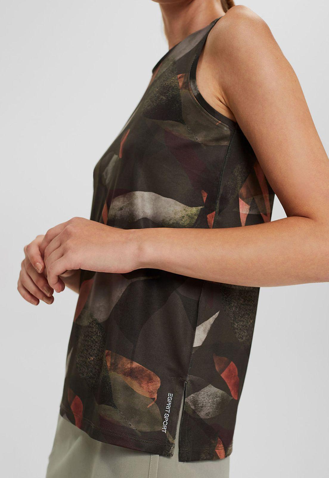 Polera Mujer Sin Mangas Estampada Con Tecnología E-Dry Esprit-2