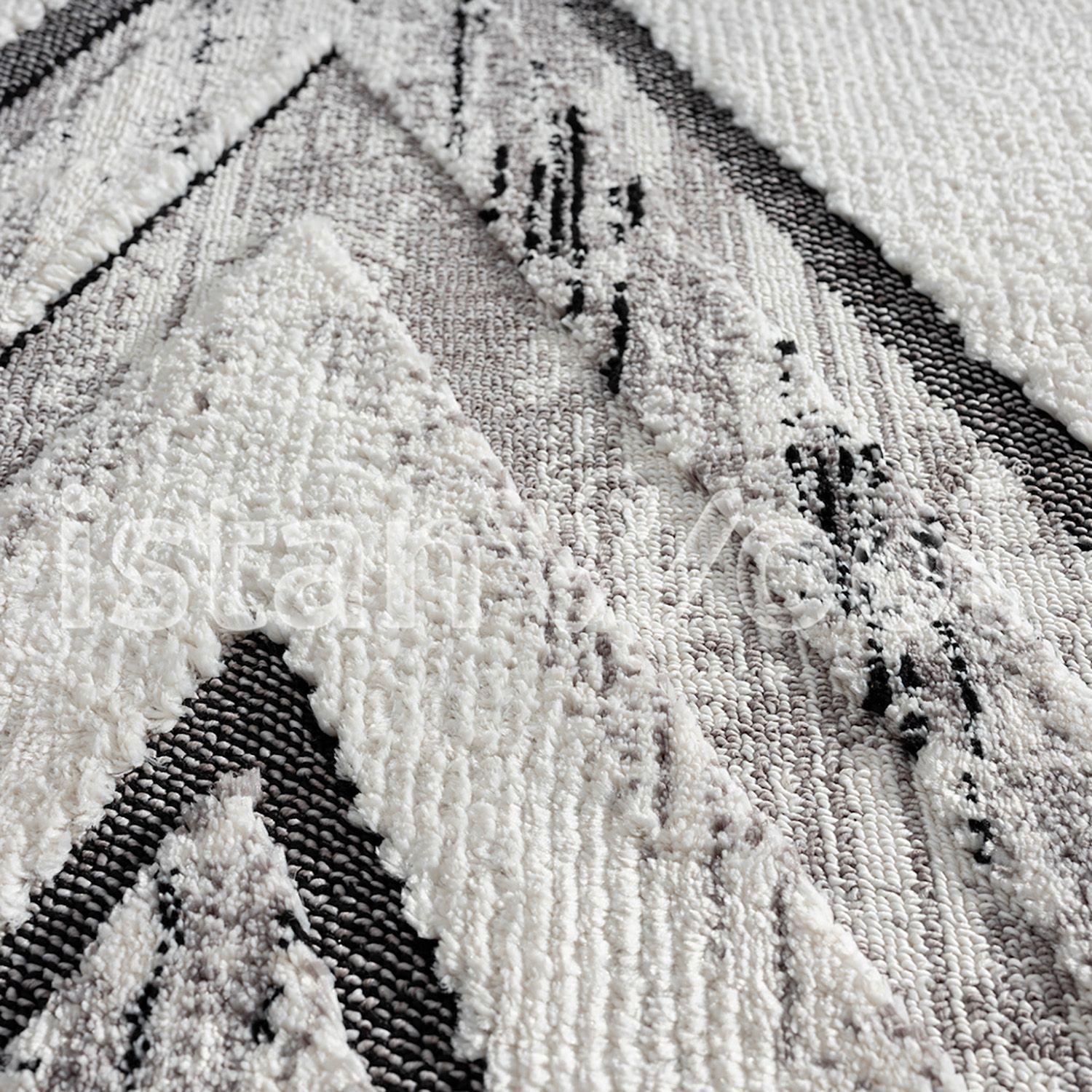 Alfombra Moderna Diseño 160x230 cms. Gris y Blanco-1