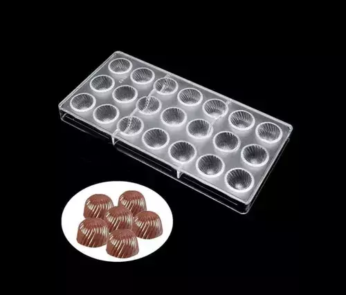 2 Moldes Chocolate Moldes De Chocolate Policarbonato Trufa -2