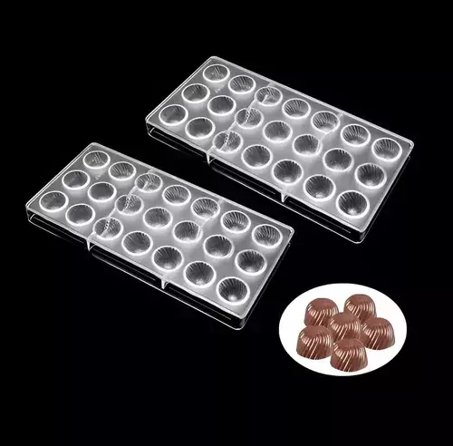 2 Moldes Chocolate Moldes De Chocolate Policarbonato Trufa -1