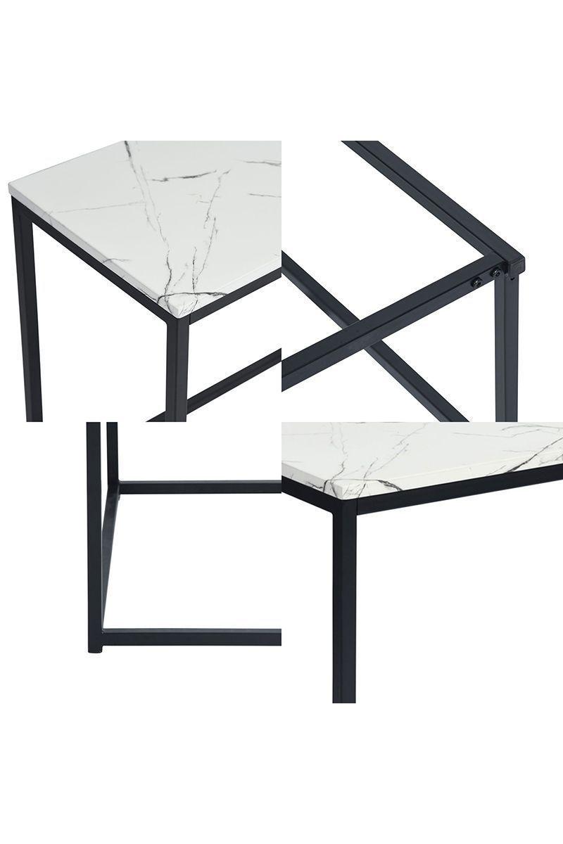 Mesa Lateral Marmoleado Negro-4