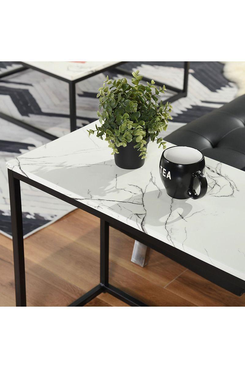 Mesa Lateral Marmoleado Negro-5