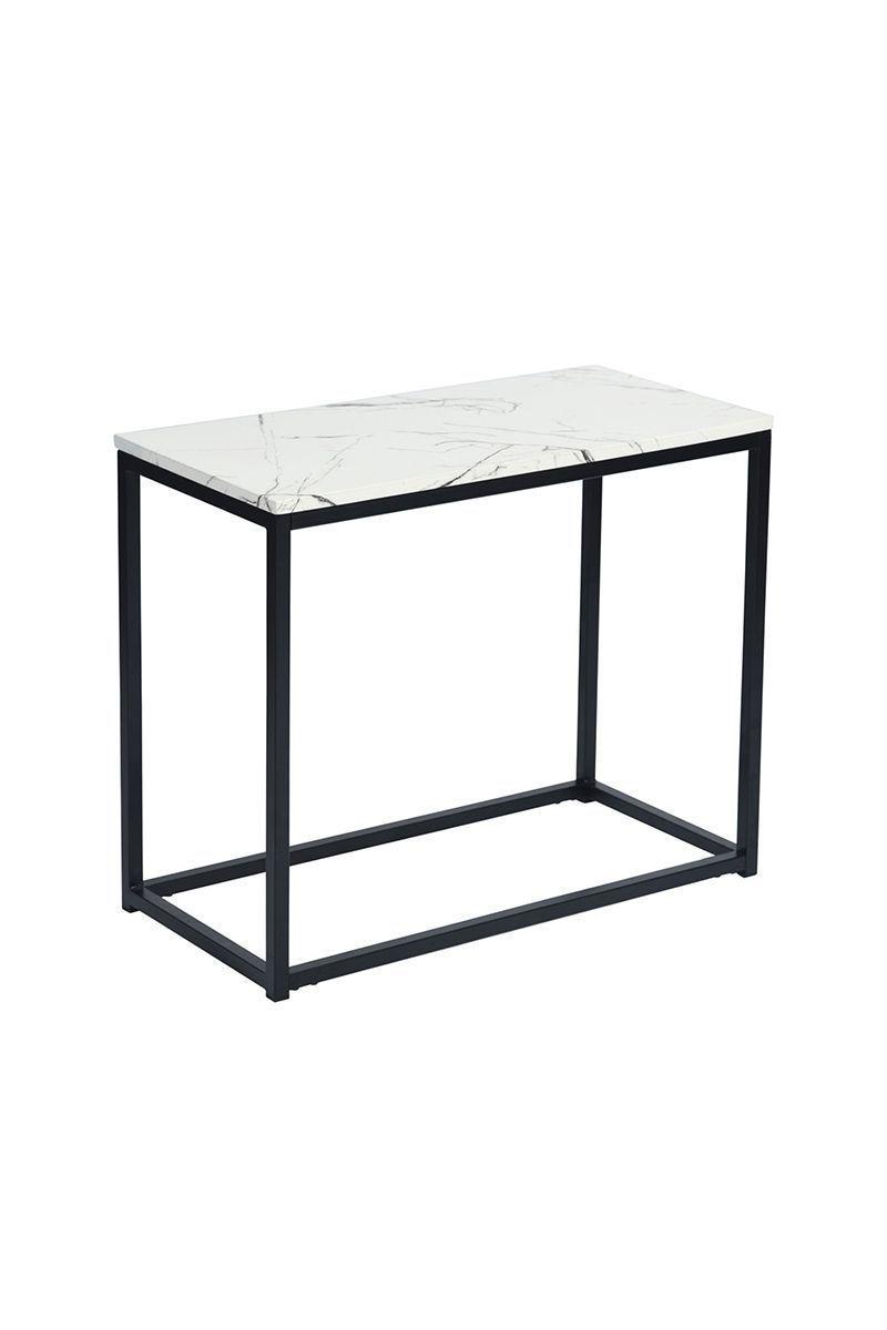 Mesa Lateral Marmoleado Negro-0
