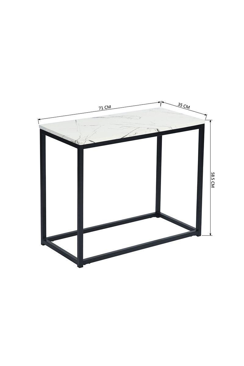 Mesa Lateral Marmoleado Negro-2