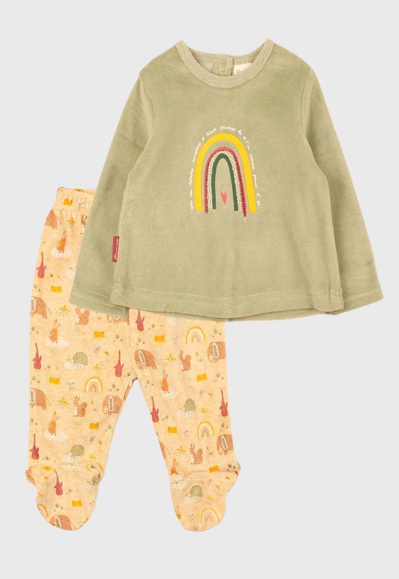 Conjunto Newborn Bebé Niña Plush Boho Rainbow-0